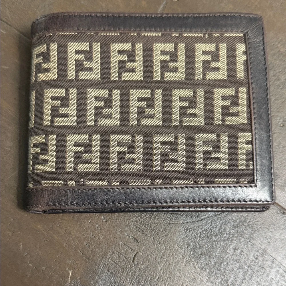 Fendi Brown and Cream Men's wallet